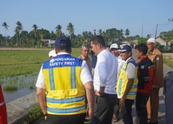 Sekda Aceh Tinjau Rehabilitasi Sawah di Aceh Timur, Targetkan Petani Segera Masuk Musim Tanam