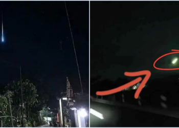 Viral! Cahaya Misterius Mirip Meteor Jatuh Hebohkan Langit Ciamis, Warga Penasaran