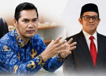 Eks Sekda Aceh M. Nasir Syamaun (kiri), Plt Sekda Aceh diduga diduduki oleh Taufik. FOTO/Instagram Kota Banda Aceh. Ⓒ Hak cipta foto di atas dikembalikan sesungguhnya kepada pemilik foto