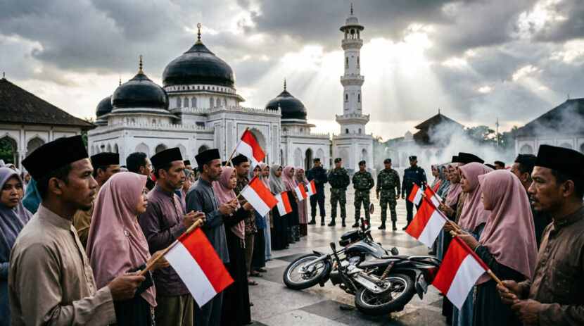 Ilustrasi Peringatan Hari Damai Aceh (HDA) pada 15 Agustus 2026 silam menyisakan catatan kelam bagi wajah demokrasi dan keamanan di Serambi Mekkah. FOTO/AI untuk HAI. Ⓒ Hak cipta foto di atas dikembalikan sesungguhnya kepada pemilik foto