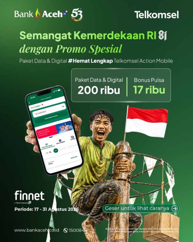 Promo Paket Data Telkomsel dari Bank Aceh Syariah. FLAYER/Dok. BAS untuk HAI. Ⓒ Hak cipta foto di atas dikembalikan sesungguhnya kepada pemilik foto