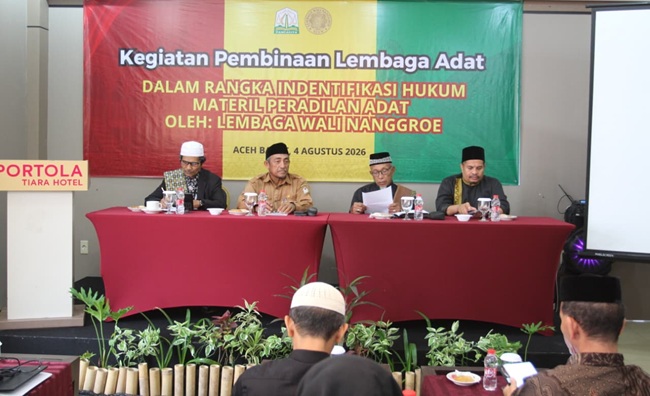 Lembaga Wali Nanggroe Identifikasi Hukum Materiil Peradilan Adat di Aceh Barat