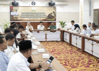 Gelar Rakor Budaya, Pemerintah Aceh Ajak Masyarakat Tingkatkan Penggunaan Bahasa dan Aksara Aceh
