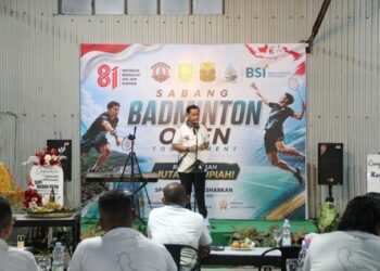 Dari Lapangan ke Ruang Kreatif, Wakil Wali Kota Sabang Apresiasi Turnamen Badminton dan Cafe Merah Putih