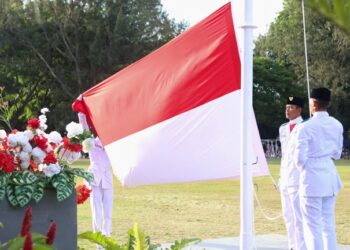 Upacara Penurunan Bendera Tutup Rangkaian HUT ke-81 RI di Kota Sabang