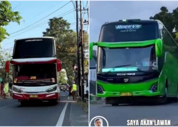 Viral Klakson Telolet Jokowi ‘Saya Akan Lawan”, Begini Tanggapan PO Bus