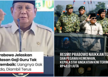 Dulu Ngaku Tak Ada Uang untuk Naikkan Gaji Guru, Kini Prabowo Naikkan Tukin TNI dan Pegawai Kemhan hingga 30%