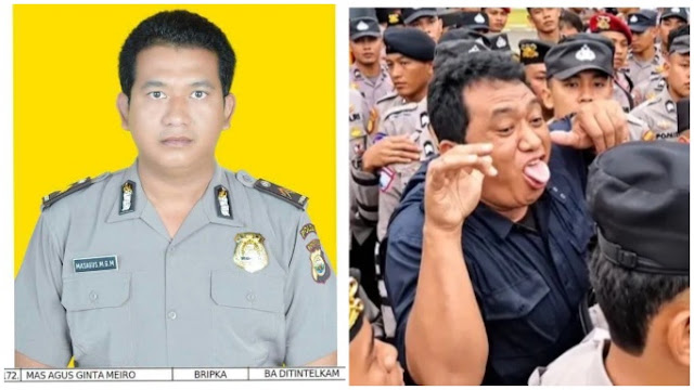 Lidah Dijulurkan: Bripka Masagus Ginta Meiro Picu Kecaman Publik