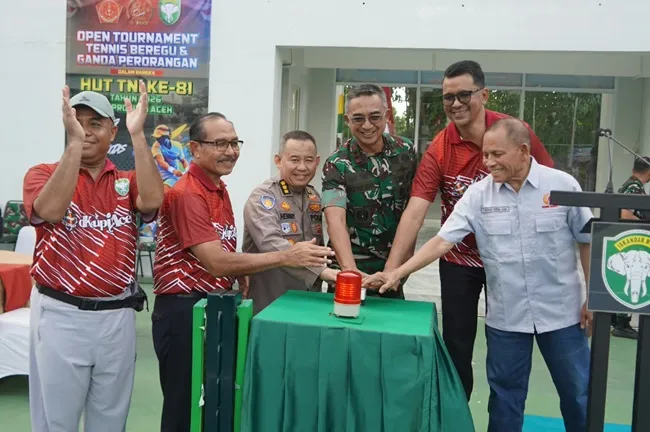 Pangdam IM Buka Open Tournament Tenis Lapangan Piala Panglima TNI di Banda Aceh