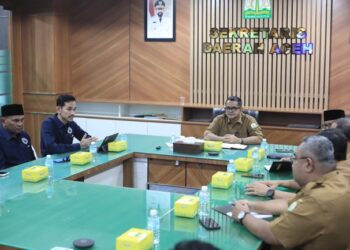 Plt Sekda Aceh Terima Audiensi KPIA, Perkuat Kolaborasi Pengawasan Penyiaran dan Literasi Digital