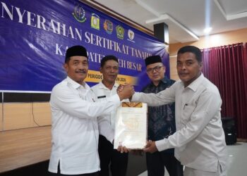 Wabup Syukri Apresiasi Sertifikasi 31 Tanah Wakaf di Aceh Besar