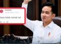 Akun fufufafa diduga milik gibran menyebutkan bahwa dirinya tidak tamat sd. FOTO/Net.