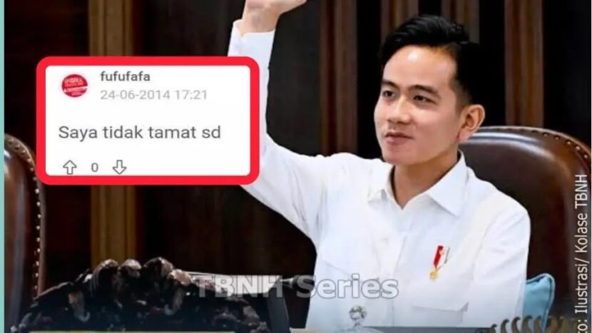 Akun fufufafa diduga milik gibran menyebutkan bahwa dirinya tidak tamat sd. FOTO/Net.