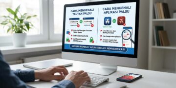 cara mengenali tautan dan aplikasi kripto palsu sebelum membuat akun. FOTO/by AI.
