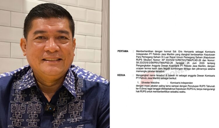 Silfester Matutina diangkat sebagai Komisaris Independen PT Pelindo Jasa Maritim. FOTO/Kolase. Ⓒ Hak cipta foto di atas dikembalikan sesungguhnya kepada pemilik foto
