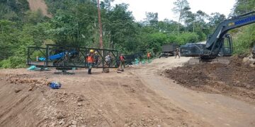 Progres Pembangunan Jembatan Bailey Belang Panu Bener Meriah Capai 55 Persen