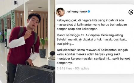 Jerhemy Owen Ungkap Kondisi Memprihatinkan Warga Kalimantan, Kabut Asap, Kekeringan hingga Picu Muntaber