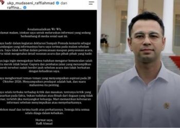 Raffi Ahmad Klarifikasi soal Deklarasi Sumpah Pemuda di Bundaran HI, Ngaku Hanya Diundang
