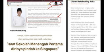 Bukan Setelah Lulus, Laman Arsip Pemkot Solo Catat Gibran Pindah ke Singapura saat SMP