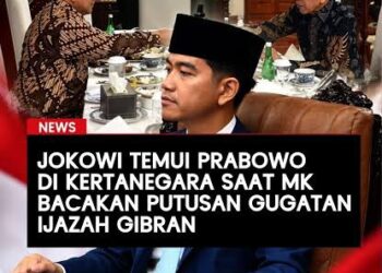 Jokowi Langsung Temui Prabowo Saat MK Tolak Gugatan Gibran