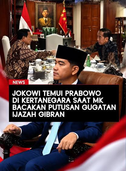 Jokowi Langsung Temui Prabowo Saat MK Tolak Gugatan Gibran