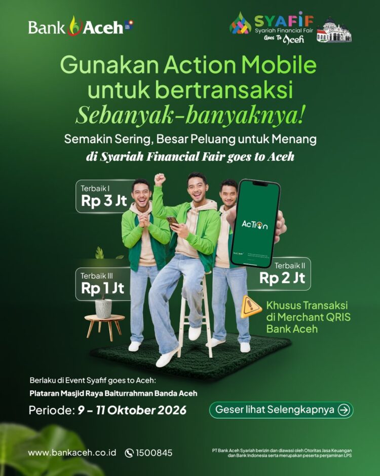 Action Mobile Bank Aceh Syariah. Flyer/BAS untuk HAI.