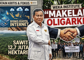 WeKa Institute Sebut Prabowo 'Makelar Oligarki', Soroti Bisnis Kuota Internet hingga Sawit 12,7 Juta Ha