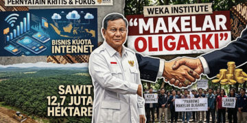 WeKa Institute Sebut Prabowo 'Makelar Oligarki', Soroti Bisnis Kuota Internet hingga Sawit 12,7 Juta Ha