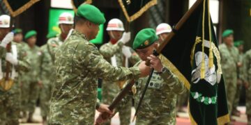 Brigjen TNI Mahesa Fitriadi resmi menjabat sebagai Panglima Kodam Iskandar Muda (Pangdam IM) setelah mengikuti upacara serah terima jabatan (sertijab) yang dipimpin oleh Kepala Staf Angkatan Darat (KSAD) Jenderal TNI Tandyo Budi Revita di Aula AH Nasution Markas Besar TNI Angkatan Darat (Mabesad), Jakarta, Jum’at (16/10/2026). FOTO/Dok. Pangdam IM.