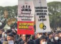 Demo 2 Tahun Pemerintahan Prabowo, Ratusan Mahasiswa di Malang Suarakan 7 Tuntutan
