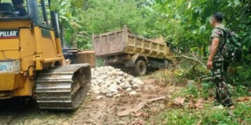 Satgas TMMD Kodim 0108/Agara Kebut Penimbunan Jalan Penghubung Antardesa