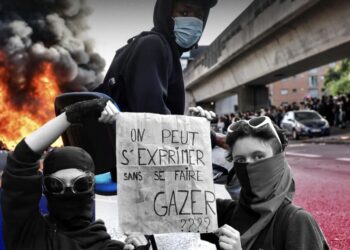 Demonstrasi besar-besaran di Prancis. FOTO/AP Photo.