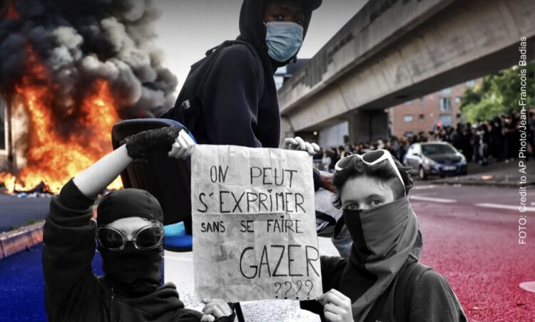Demonstrasi besar-besaran di Prancis. FOTO/AP Photo.