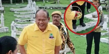 Viral! Terekam Injak Tembok Pusara Makam Pahlawan, Pejabat Golkar Sumut Disindir Netizen soal Etika