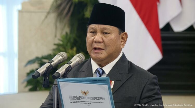 Presiden Prabowo Subianto. FOTO/Biro Pers.