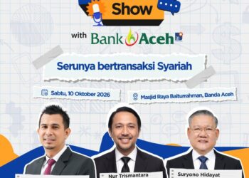 Jaringan PRIMA bersama Bank Aceh Syariah bakal menghadirkan PRIMATalk Show sebagai salah satu rangkaian acara bergengsi dalam gelaran Syariah Financial Fair (SYAFIF) 2026. FLYER/BAS untuk HAI.