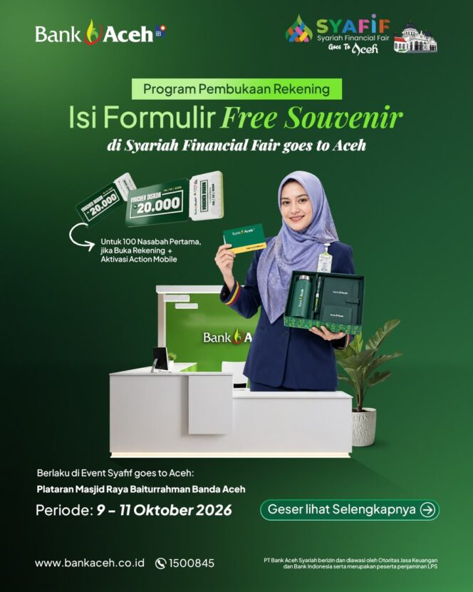 Program Pembukaan Rekening - Isi Formulir Free Souvenir di even Syariah Financial Fair (SYAFIF). FLYER/BAS untuk HAI.