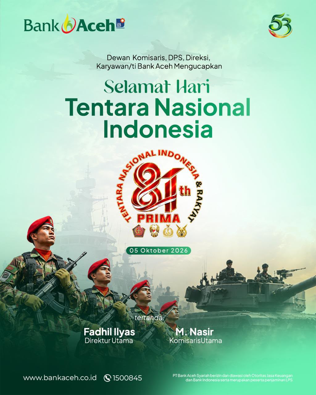 Selamat Hari Tentara Nasional Indonesia ke-81