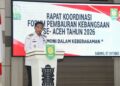 Wakil Wali Kota Sabang Suradji Junus menekankan pentingnya memperkuat komunikasi dan koordinasi antardaerah dalam menjaga persatuan di tengah keberagaman masyarakat Aceh. FOTO/Dok. Pemkot Sabang.