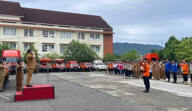 Pj Sekda Aceh Pimpin Apel Kesiapsiagaan Bencana, Antisipasi Puncak Musim Hujan