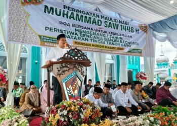 Wagub Aceh Hadiri Maulid Nabi dan Doa Bersama Mengenang Setahun Bencana di Gayo