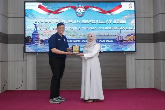 Ketua TP-PKK Kota Sabang, Nuri Farisal, menyambut baik pelaksanaan Ekspedisi Rupiah Berdaulat (ERB) 2026 di Kota Sabang yang digelar Bank Indonesia (BI) bersama TNI Angkatan Laut. FOTO/Net.