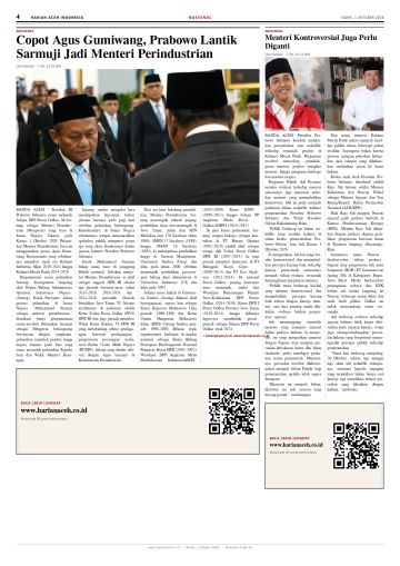 Halaman 4 Harian Aceh Indonesia edisi Kamis, 1 Oktober 2026
