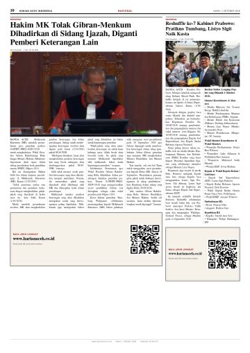 Halaman 10 Harian Aceh Indonesia edisi Kamis, 1 Oktober 2026