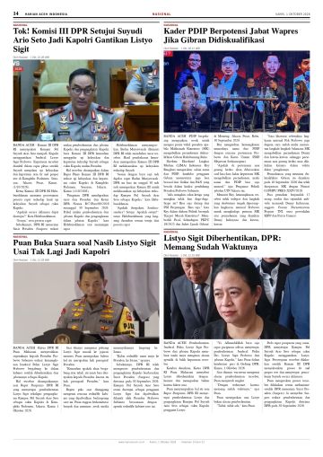 Halaman 14 Harian Aceh Indonesia edisi Kamis, 1 Oktober 2026