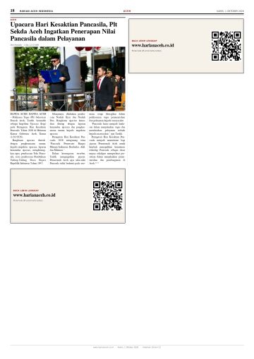 Halaman 18 Harian Aceh Indonesia edisi Kamis, 1 Oktober 2026