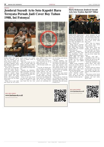 Halaman 20 Harian Aceh Indonesia edisi Kamis, 1 Oktober 2026
