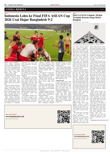 Halaman 21 Harian Aceh Indonesia edisi Kamis, 1 Oktober 2026