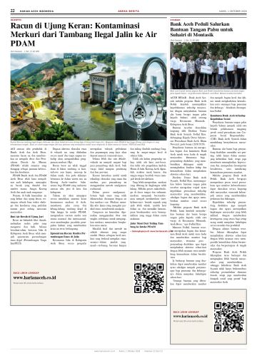 Halaman 22 Harian Aceh Indonesia edisi Kamis, 1 Oktober 2026