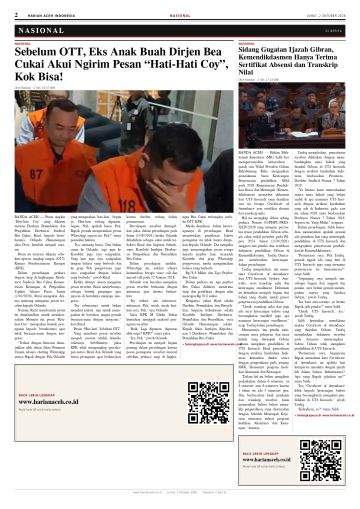 Halaman 2 Harian Aceh Indonesia edisi Jumat, 2 Oktober 2026